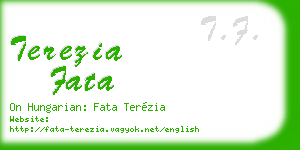 terezia fata business card