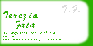 terezia fata business card